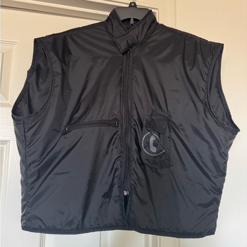 Frank Thomas Water Resistant Textile Biker Sleeveless Full Zip Jacket Men's XXL